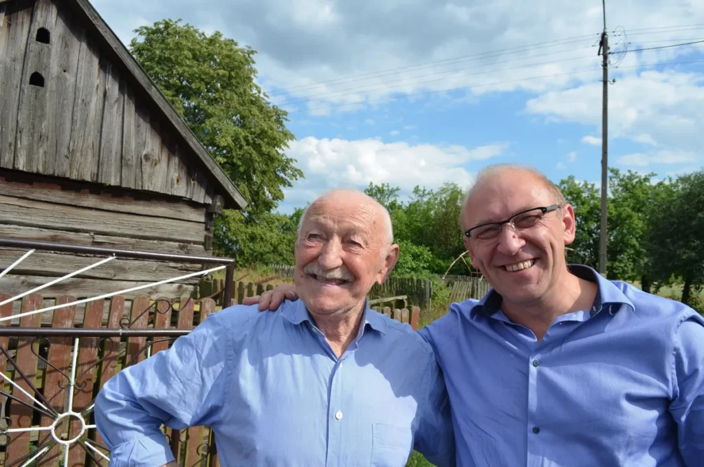 Eugenuisz Stys and his son, Wojciech Stys.