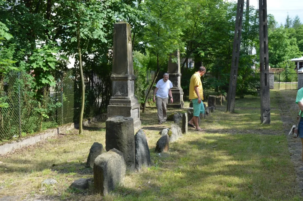 Stoczek - Fragments of tomb stones from Jewish cemetery.